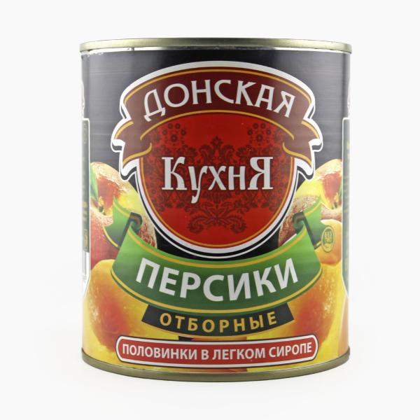 Компот ДОНСКАЯ КУХНЯ из персиков половинки 850 гр ж/б